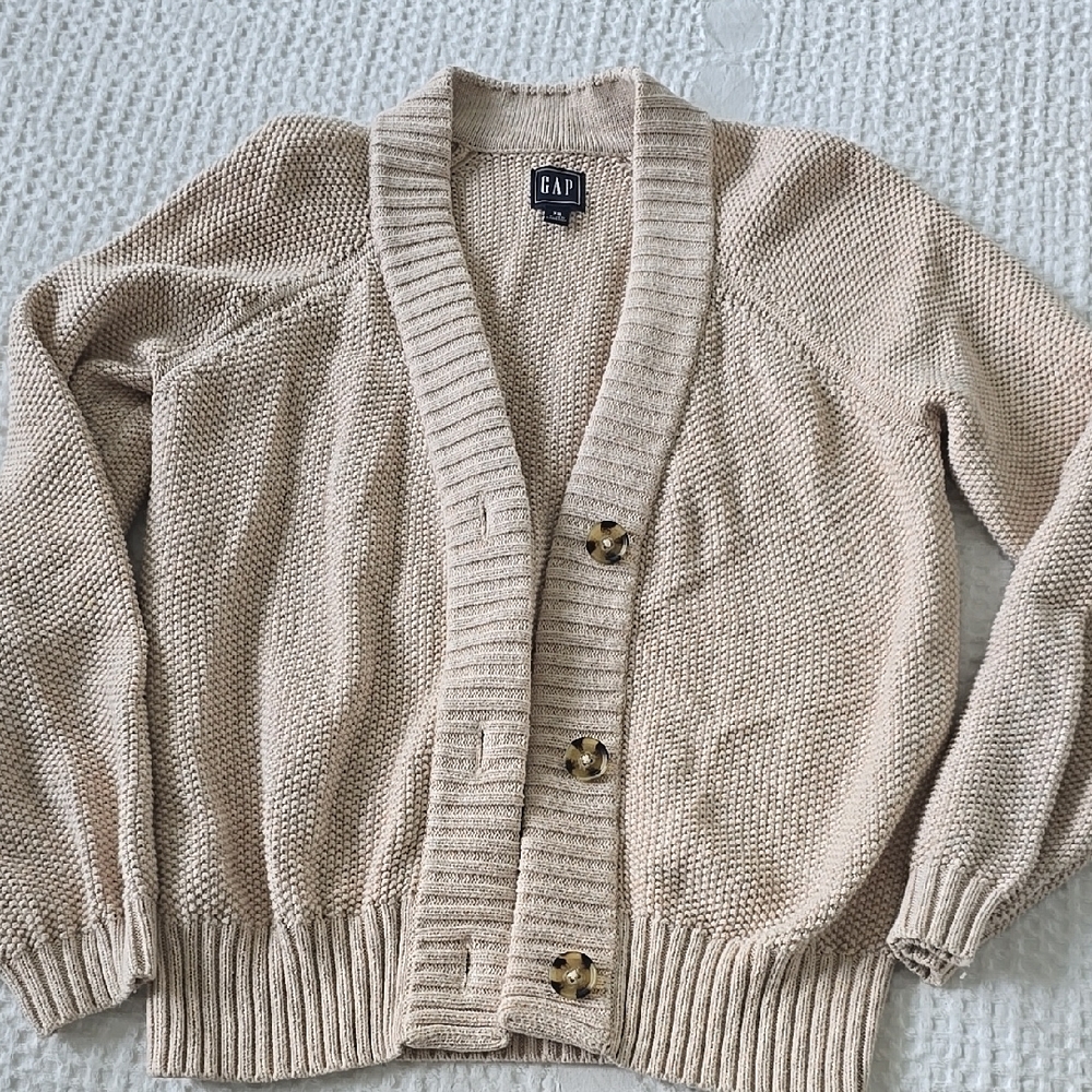 GAP Women's Cream Cardigan Sweater